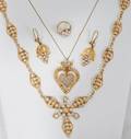 071064 IRANIAN 22KT GOLD  PEARL NECKLACES
