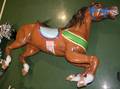 070075 CARVED WOOD HAND PAINTED CAROUSEL HORSE