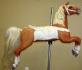 070068 CARVED WOOD HAND PAINTED CAROUSEL HORSE