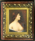 Oil on canvas portrait of a nude