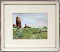 092073 PETRUS A BERETTA OIL ON BOARD SHEEP IN RUINS