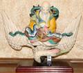 080077 CHINESE FIGURAL TILE OF SAGE WFRUIT SIGNED