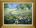 071097 I HERRMANN OIL LANDSCAPE WMEADOW OF FLOWERS