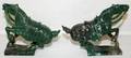 070106 CHINESE CARVED JADEITE HORSES PAIR H 3 12