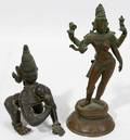 070083 BRONZE SCULPTURES 5  7 HINDU DEITIES