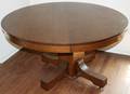 061137 ARTS  CRAFTS OAK ROUND DINING TABLE DIA 54