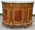 102069 LOUIS XV STYLE DEMI LUNE CABINET WMARBLE TOP