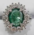 102062 35CT EMERALD  23CT DIAMOND RING