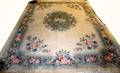 100103 CHINESE SILK  WOOL CARPET C1950 112x82
