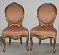 091187 LOUIS XV STYLE GOLD LEAF  WOOD SIDE CHAIRS