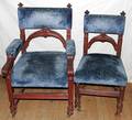 091166 CARVED WALNUT DINING CHAIRS C 1900 NINE