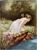 082063 GERMAN HANDPAINTED PORCELAIN PLAQUE 1895