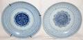081156 CHINESE BLUE  WHITE PORCELAIN SHALLOW BOWLS