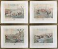 072099 HENRY ALKIN 4 PRINTS LEISTERSHIRE FOX HUNT