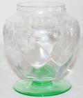 071127 HAWKES ETCHED GLASS VASE H 5 DIA 4 12