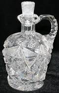 071111 LIBBEY BRILLIANT CUT GLASS JUG WITH STOPPER