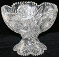 071106 BRILLIANT CUT GLASS PUNCH BOWL C 1900 H 8