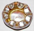 102120 LC TIFFANY GOLD FAVRILE ART GLASS OPEN SALT