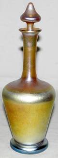 102116 LC TIFFANY GOLD FAVRILE ART GLASS DECANTER