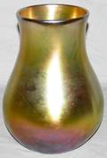102103 STEUBEN GOLD AURENE ART GLASS VASE H13 DIA8