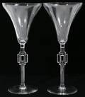 102092 R LALIQUE HAGANAUR CRYSTAL STEMWARE