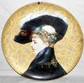 101232 FRENCH HANDPAINTED PORCELAIN PORTRAIT CHARGER