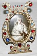 101221 HANDPAINTED PORCELAIN PLAQUE C1930 55x4