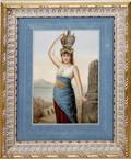 101215 CONTINENTAL HANDPAINTED PORCELAIN PLAQUE