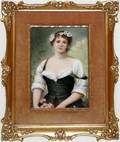 101207 CONTINENTAL HANDPAINTED PORCELAIN PLAQUE