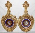 101229 HANDPAINTED PORCELAIN NAPOLEONIC STYLE PLATES