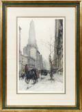 092127 LUIGI KASIMIR ETCHING NEW YORK  PARK AVE