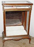 092108 FRENCH MAHOGANY VITRINE C1880 H45 W29 D16