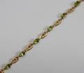 092241 14K YELLOW GOLD PERIDOT BRACELET L 7 12