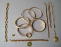 Group of 10K and 14K gold jewelry