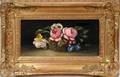 082127 N WOLLNER EUROPEAN OIL FLORAL STILL LIFE