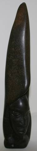 072124 AFRICAN CARVED STONE SCULPTURE H 15 12