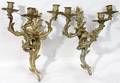 072121 LOUIS XV STYLE GILT BRONZE WALL SCONCES