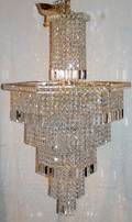 071156 TIERED CRYSTAL CHANDELIER H 36 W 24