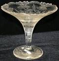 071144 INTAGLIO CUT GLASS COMPOTE C 1900 H 8