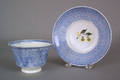 Blue spatter cup and saucer 19th c