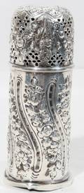 061226 VICTORIAN STERLING SILVER REPOUSSE MUFFINEER