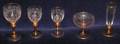 061236 VENETIAN ETCHED GLASS STEMWARE SET OF 78 PCS