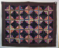 Amish pieced log cabin quilt ca 1920