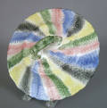 Five color rainbow spatter chamber pot lid 19th c