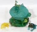 091255 DAUM CRYSTAL COVERED COMPOTE WITH FROG MOTIF
