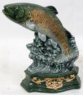 090185 IRON RAINBOW TROUT DOOR STOP W 9 H 10