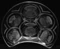 081219 LALIQUE CRYSTAL SALAD PLATE WTHISTLE MOTIF