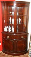 080182 DREXEL HEPPLEWHITE STYLE CORNER CABINET