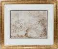 080174 ALSTEIN PEN  INK DRAWING 1785 LANDSCAPE