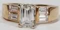 072155 126 CT VS1 H EMERALD CUT DIAMOND RING